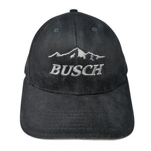 Busch Slideback Hat Black One Size Adjustable Embroidered Vent Holes
